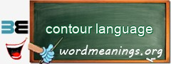 WordMeaning blackboard for contour language